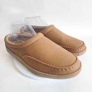 My Pillow My Slippers Leather Slippers Beige Tan Women 10 All Season Comfort